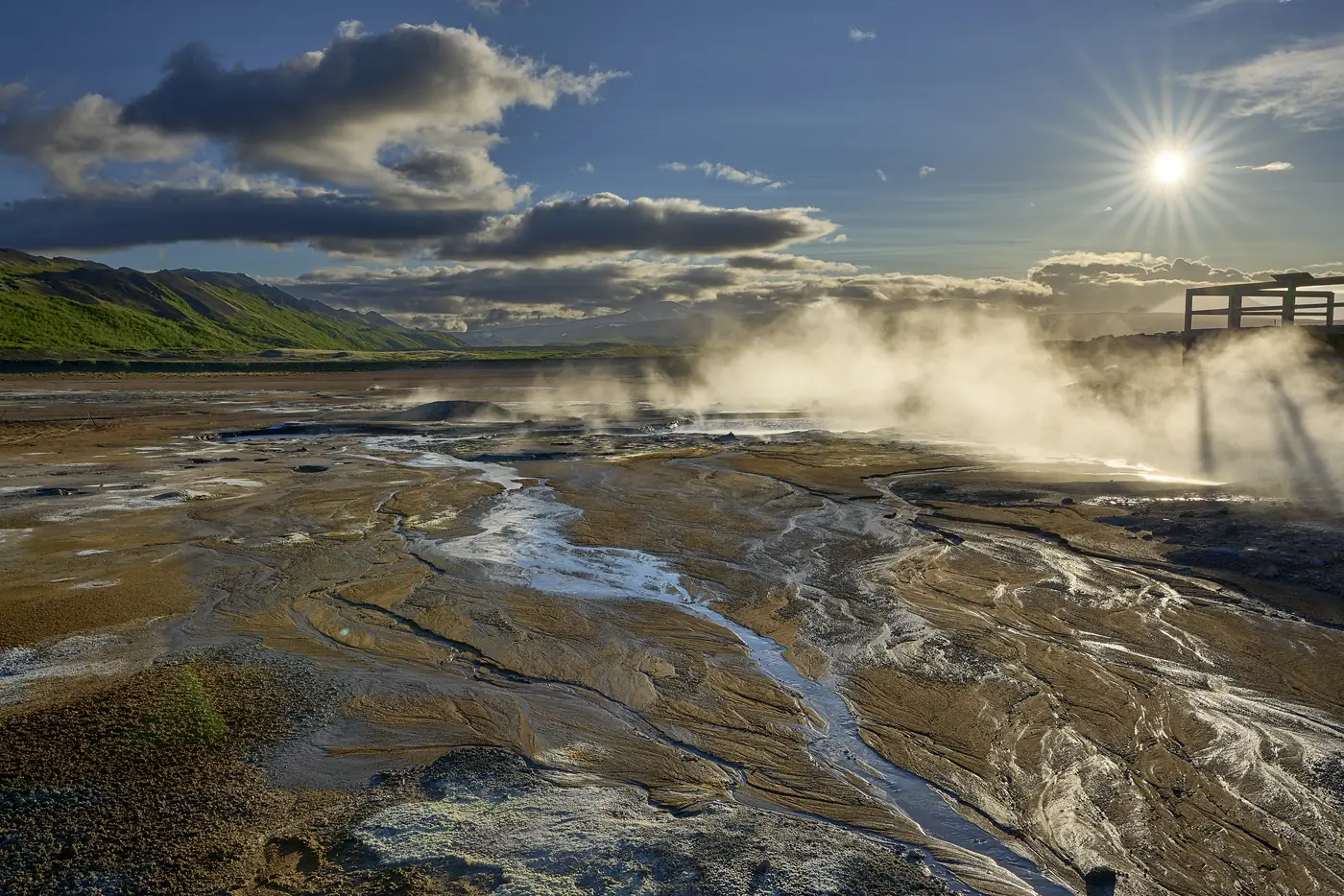 A mighty waterfall from an elevated view